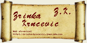 Zrinka Krnčević vizit kartica